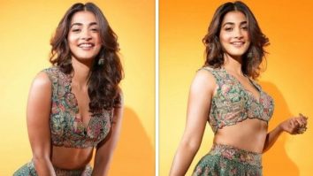 Pooja Hegde is setting the trendiest wedding guest style goals in a green floral Mrunalini Rao lehenga