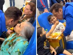 Salman Khan gets kisses from his mother, niece Ayat feeds him fries at opening ceremony of Celebrity Cricket League in Sharjah, watch