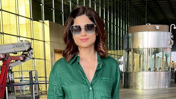 Sunkissed! Shamita Shetty poses for a picture at the airport