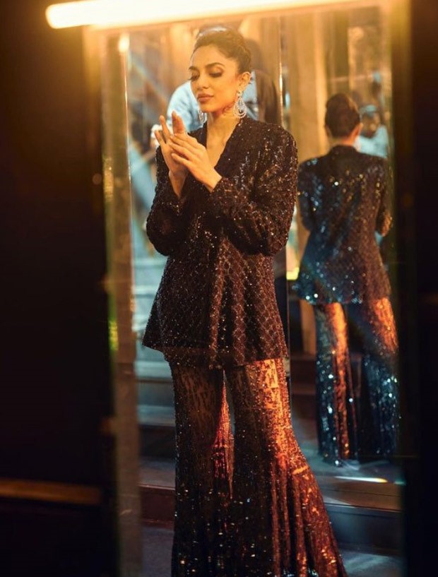 Sobhita Dhulipala is catching everyone's attention as she confidently rocks sheer, glittering pants paired with a blazer