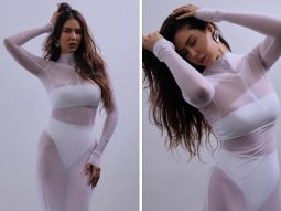 Sonam Bajwa’s white mesh dress layered over her bikini presents the summer swim look we didn’t realize we were missing