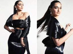 Sonam Kapoor showcases glam girl energy in black sculpted saree as she walks the ramp for Rimzim Dadu