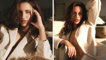 Triptii Dimri raises the stakes with her bold fashion statement, opting for a grey blazer paired with white tights