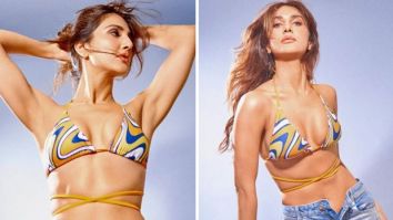 Vaani Kapoor in a swim top and metallic jeans looks like she can’t wait for the summer