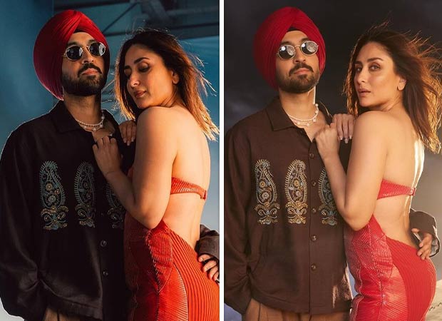 Diljit Dosanjh raises hotness quotient as he poses with Kareena Kapoor Khan from Crew music video shoot “Tera ni mai LOVER” 