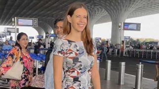 Kalki Koechlin poses for paps as she gets clicked at the airport