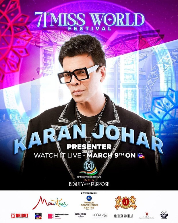 Karan Johar and Megan Young to co-host the 71st Miss World Festival in Mumbai