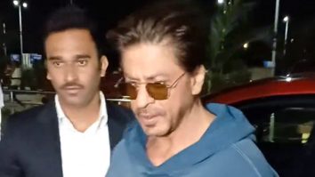King is here! Shah Rukh Khan gets clicked by paps at Jamnagar airport