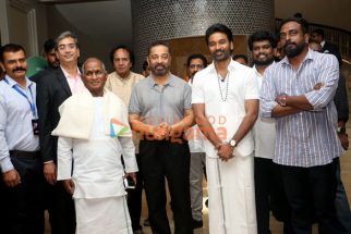 Photos: Dhanush, Kamal Haasan and others snapped at Ilaiyaraaja biopic movie launch event