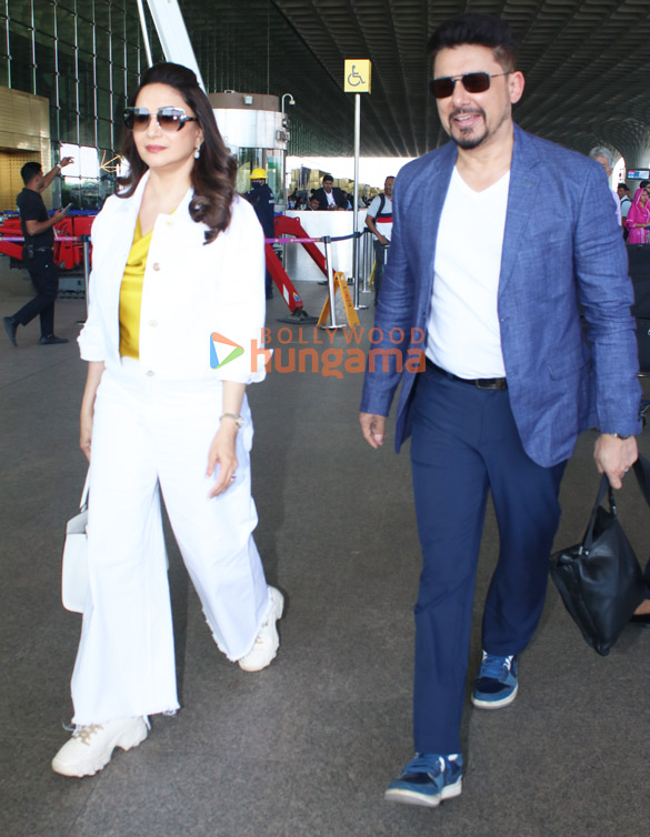 photos madhuri dixit kajal aggarwal neha sharma and others snapped at the airport 4