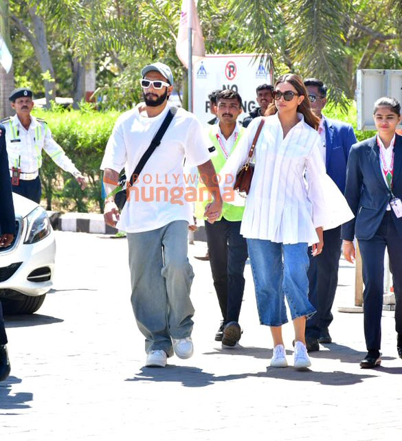 photos ranveer singh and deepika padukone among others snapped at jamnagar airport 4