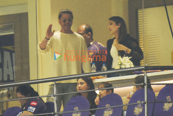 Photos: Shah Rukh Khan snapped at the IPL match between Kolkata Knight Riders and Sunrisers Hyderabad in Kolkata