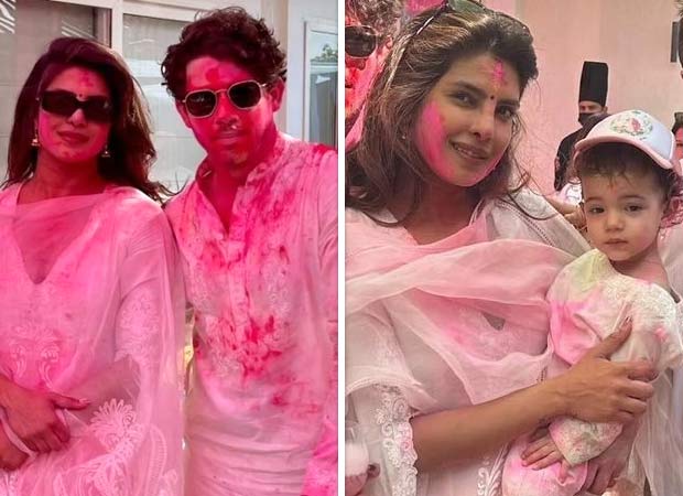 Priyanka Chopra and Nick Jonas enjoy Holi with daughter Malti Marie in Mumbai at a party, watch video 