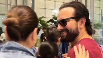 Saif Ali Khan & Kareena Kapoor gets clicked with kids at the airport