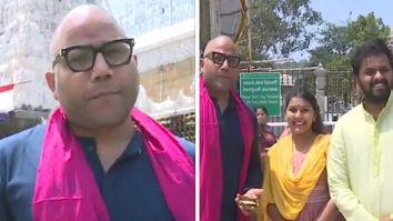 Sandeep Reddy Vanga goes bald as he offers prayers at Tirumala temple after blockbuster success of Animal, watch video Sandeep Reddy Vanga goes bald as he offers prayers at Tirumala temple after blockbuster success of Animal, watch video