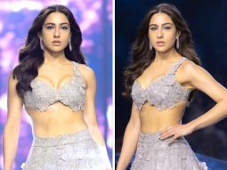 Sara Ali Khan flaunts her burn marks in pearl grey embroidered lehenga by Varun Chakkilam at Lakme Fashion Week 2024, see pics