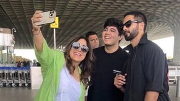 Shahid Kapoor greets paps with a smile as he gets clicked at the airport
