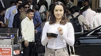 Shraddha Kapoor smiles as she gets clicked at the airport by paps