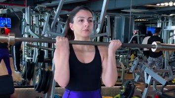 Supportive wifey! Soha Ali Khan works out on ‘Bring it on’