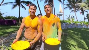 The boys are definitely having fun! Disha Patani shares a glimpse of her Holi celebration with Tiger & Akshay Kumar