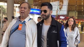Varun Dhawan gets clicked with family as they return from Jamnagar