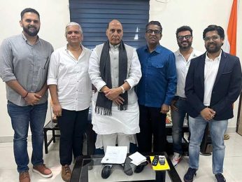 Defence minister Rajnath Singh meets Vikas Bahl after director announces film on Battle of Naushera Defence minister Rajnath Singh meets Vikas Bahl after director announces film on Battle of Naushera