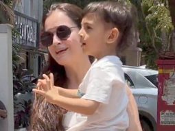 Dia Mirza gets clicked with son Avyaan as she steps out in the city