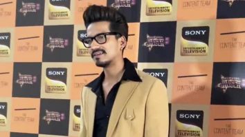 Haarsh Limbachiya smiles for paps as he poses at Superstar Singer set
