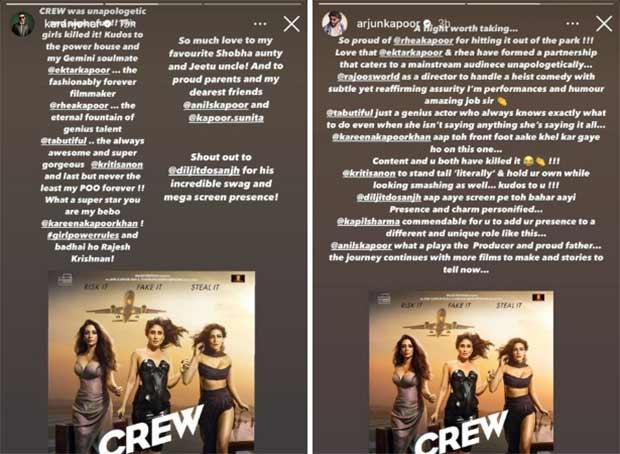 Karan Johar, Arjun Kapoor and other Bollywood celebs laud Crew: "Unapologetic and super fun"