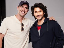 Mahesh Babu meets Sunrisers Hyderabad captain Pat Cummins at an ad shoot