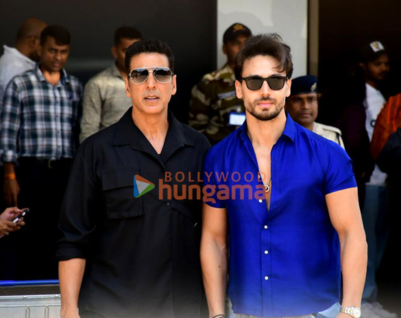 photos akshay kumar tiger shroff and the team of bade miyan chote miyan snapped at kalina airport heading to dubai to promote their film 7