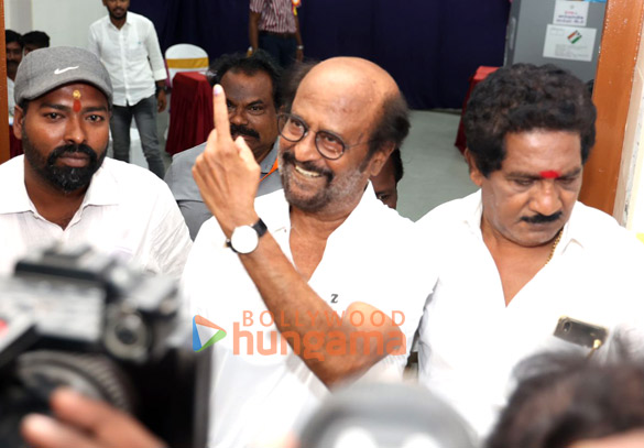 photos kamal haasan rajinikanth and other celebs vote in chennai 4