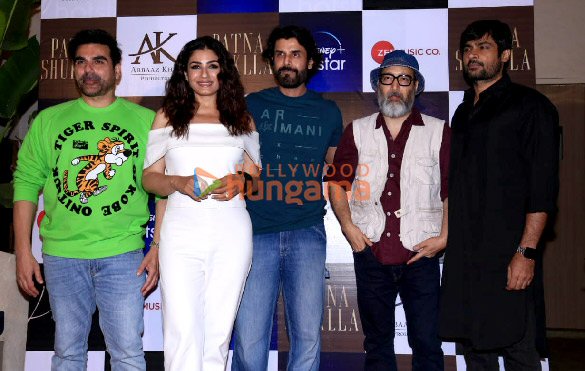 photos raveena tandon arbaaz khan chandan roy sanyal and others snapped at the success bash of patna shuklla 1