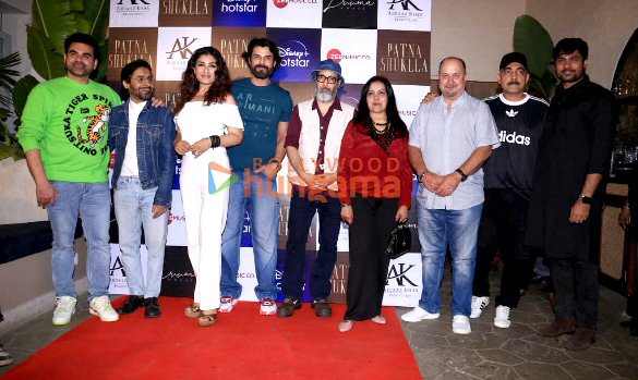 photos raveena tandon arbaaz khan chandan roy sanyal and others snapped at the success bash of patna shuklla 5