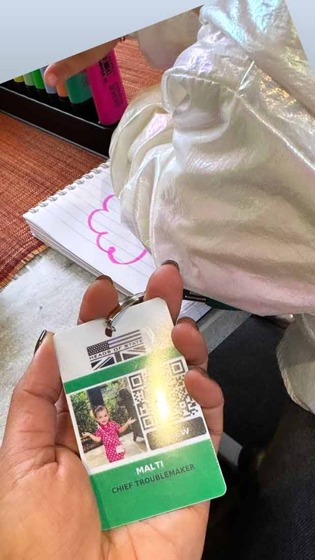 Priyanka Chopra Jonas flaunts daughter Malti’s ID card as ‘Chief Troublemaker’ on the sets of Heads Of State