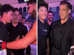 Salman Khan shares a laugh with Sanjay Dutt’s son Shahraan at Karate Combat event in Dubai, watch