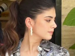 Sanjana Sanghi gets clicked a pretty co-ord set as she poses for paps