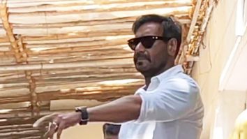 Ajay Devgn gets clicked in a simple white shirt as he steps out