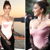 Cannes 2024: Kiara Advani exudes glam in off-shoulder silk pink and black gown paired with lace gloves and a bow at Cinema Gala dinner, see pics
