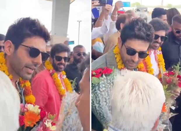 Kartik Aaryan and Chandu Champion team receive grand welcome in Gwalior ahead of trailer launch, watch