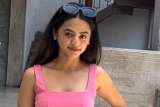 Barbie vibes! Helly Shah gets clicked in a pink crop top & denim skirt