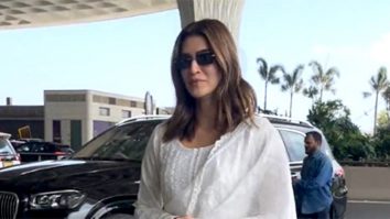 So pretty! Kriti Sanon looks flawless in a white salwar at the airport