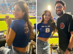 Janhvi Kapoor cheers for Mumbai Indians; wears Mr and Mrs Mahi t-shirt at IPL 2024, see videos and photos