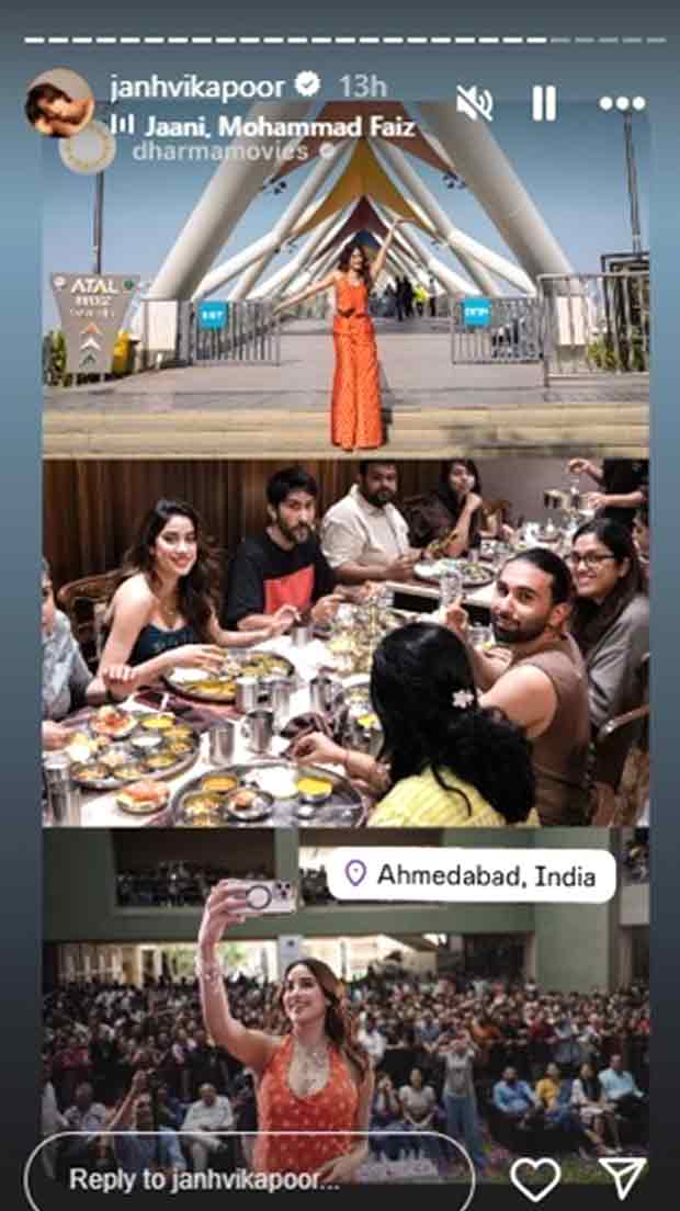 Janhvi Kapoor dives into Ahmedabad's vibrancy, enjoys Gujarati Thali with Orry duirng Mr & Mrs Mahi promotions