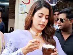 Janhvi Kapoor enjoys a generous glass of lassi amid Mr. & Mrs. Mahi promotions