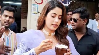 Janhvi Kapoor enjoys a generous glass of lassi amid Mr. & Mrs. Mahi promotions