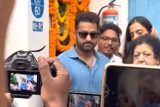 Jr. NTR poses for paps after casting his vote