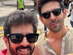 Kartik Aaryan jets off to his hometown Gwalior with Kabir Khan for Sajid Nadiadwala’s Chandu Champion trailer launch, see photo