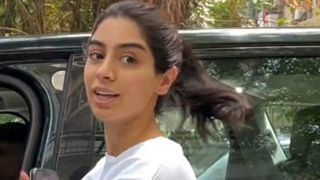 Khushi Kapoor greets paps post workout session