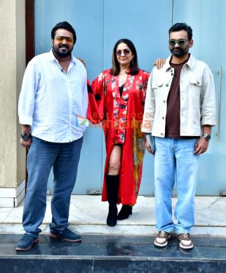 Photos: Faisal Malik, Neena Gupta and director Deepak Kumar Mishra snapped at the promotions of their web-series Panchayat 3